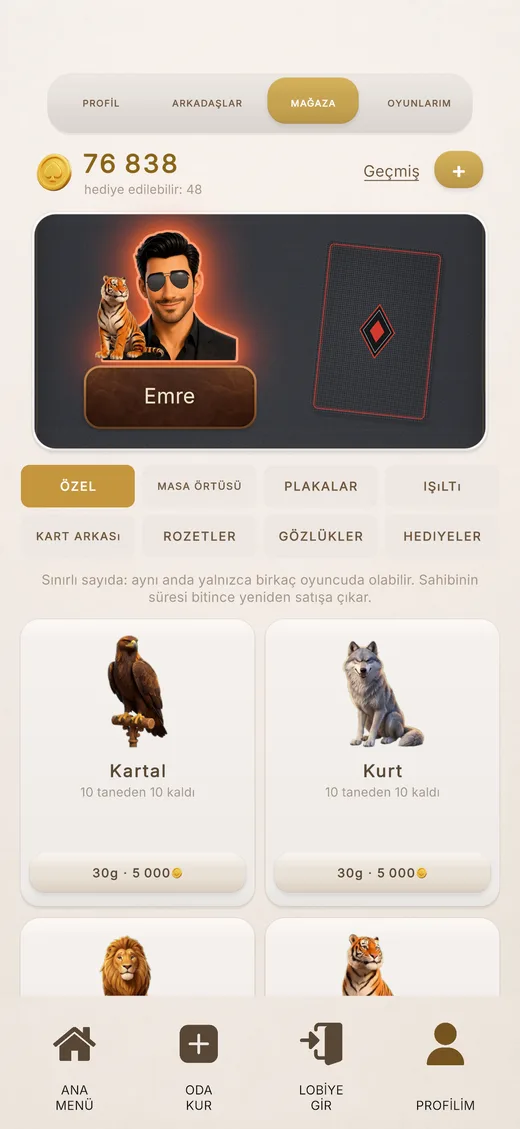 KORT mağazası: özel hayvanlar, bölümler ve kendi yerinde önizleme